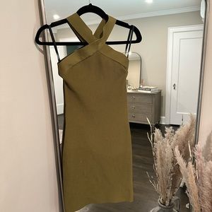 Sculpt knit crisscross dress